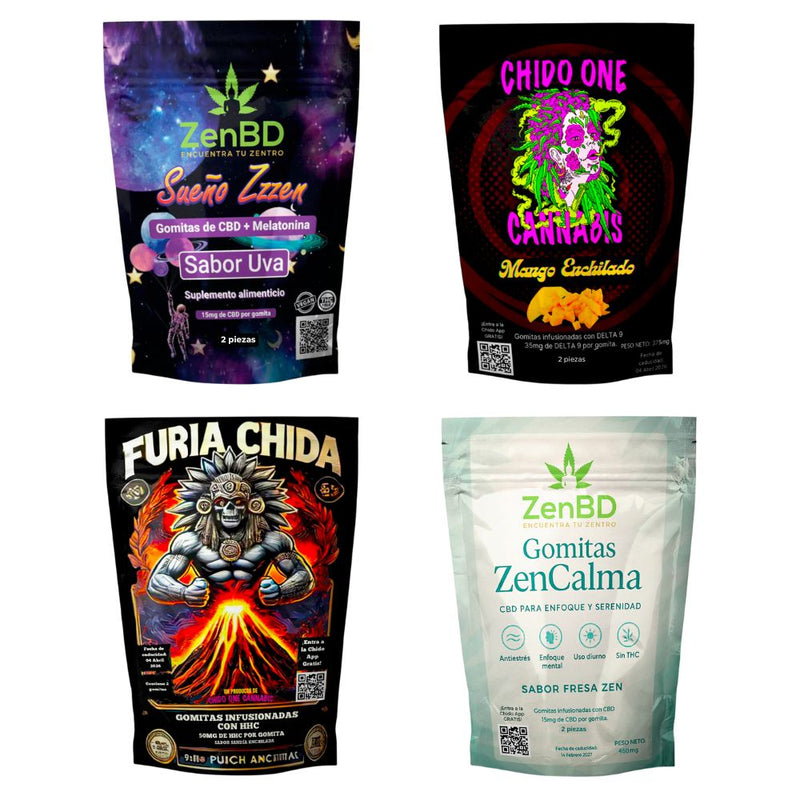 Chido One Cannabis | Combo Chido | 8 piezas - 4 sabores