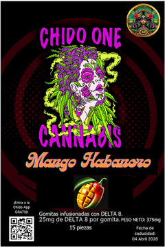 Chido One Cannabis | Gomitas | Delta 8 THC 375mg ó 50mg | 15 ó 2 piezas
