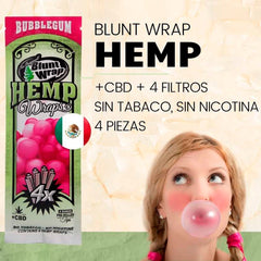 Blunt Wrap | Blunt Wrap 4x Hemp + CBD | 4 Sábanas y 4 Filtros