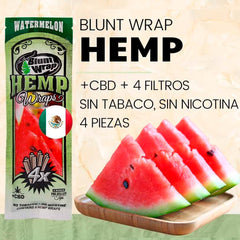 Blunt Wrap | Blunt Wrap 4x Hemp + CBD | 4 Sábanas y 4 Filtros