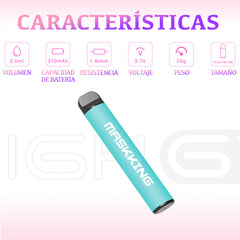 Vapeador Electrónico Tipo Maskking GT Desechable